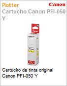 Cartucho de tinta original Canon PFI-050 Y (Figura somente ilustrativa, no representa o produto real)